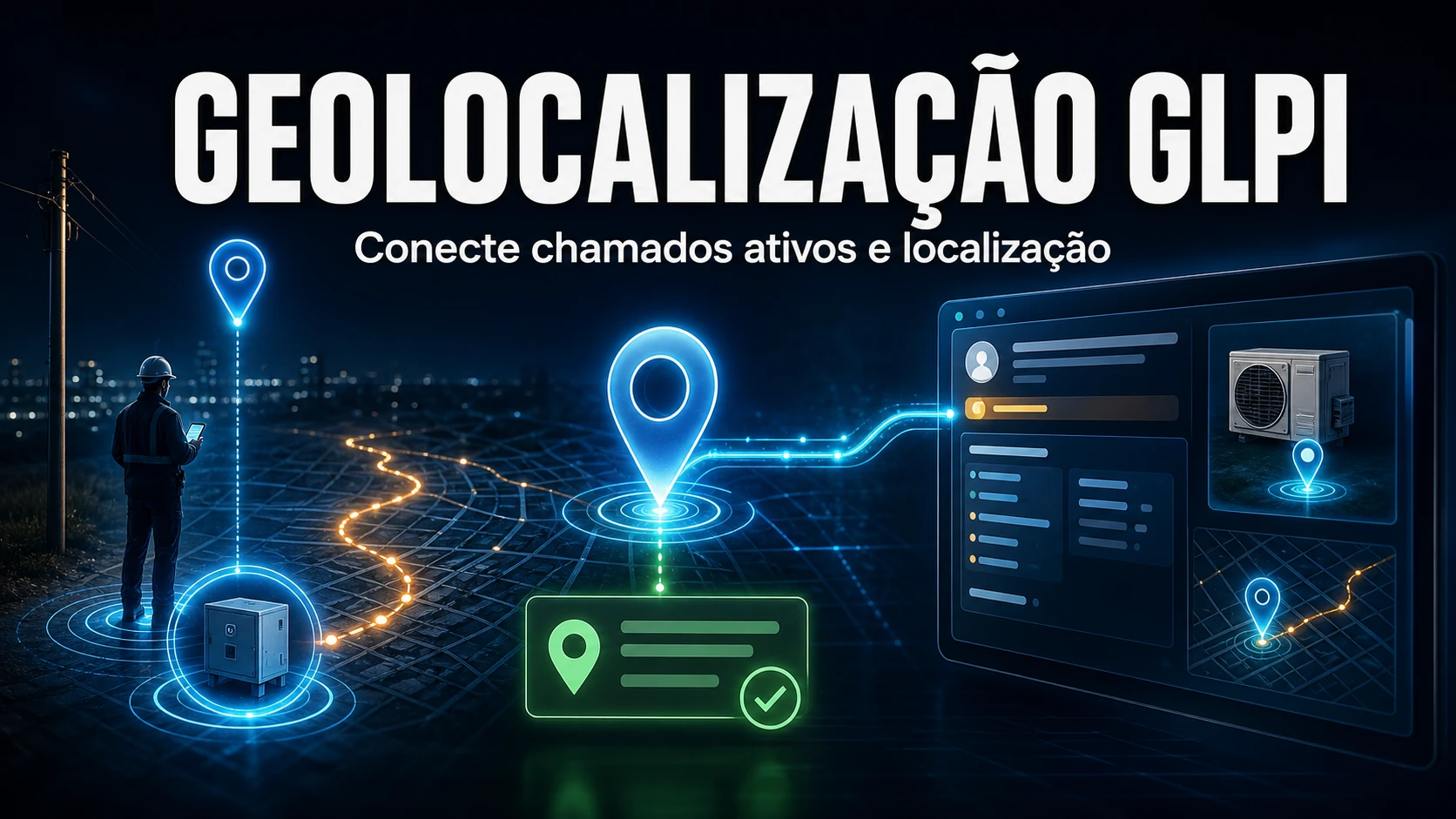 Geolocalização de ativos e chamados no GLPI