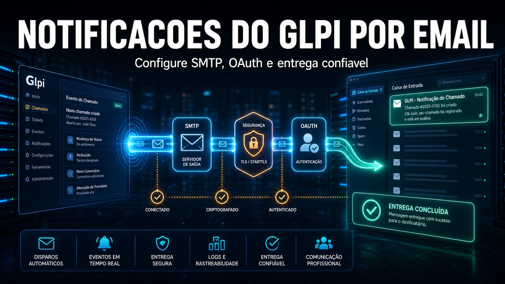 Notificações do GLPI por Email: Guia de Configuração Completo